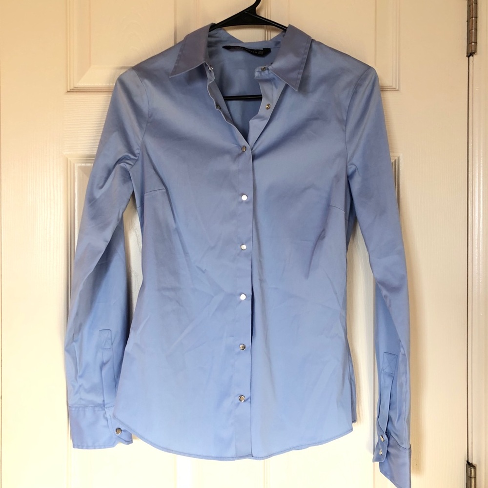 Zara Button Down Sleek Dress Shirt NWOT